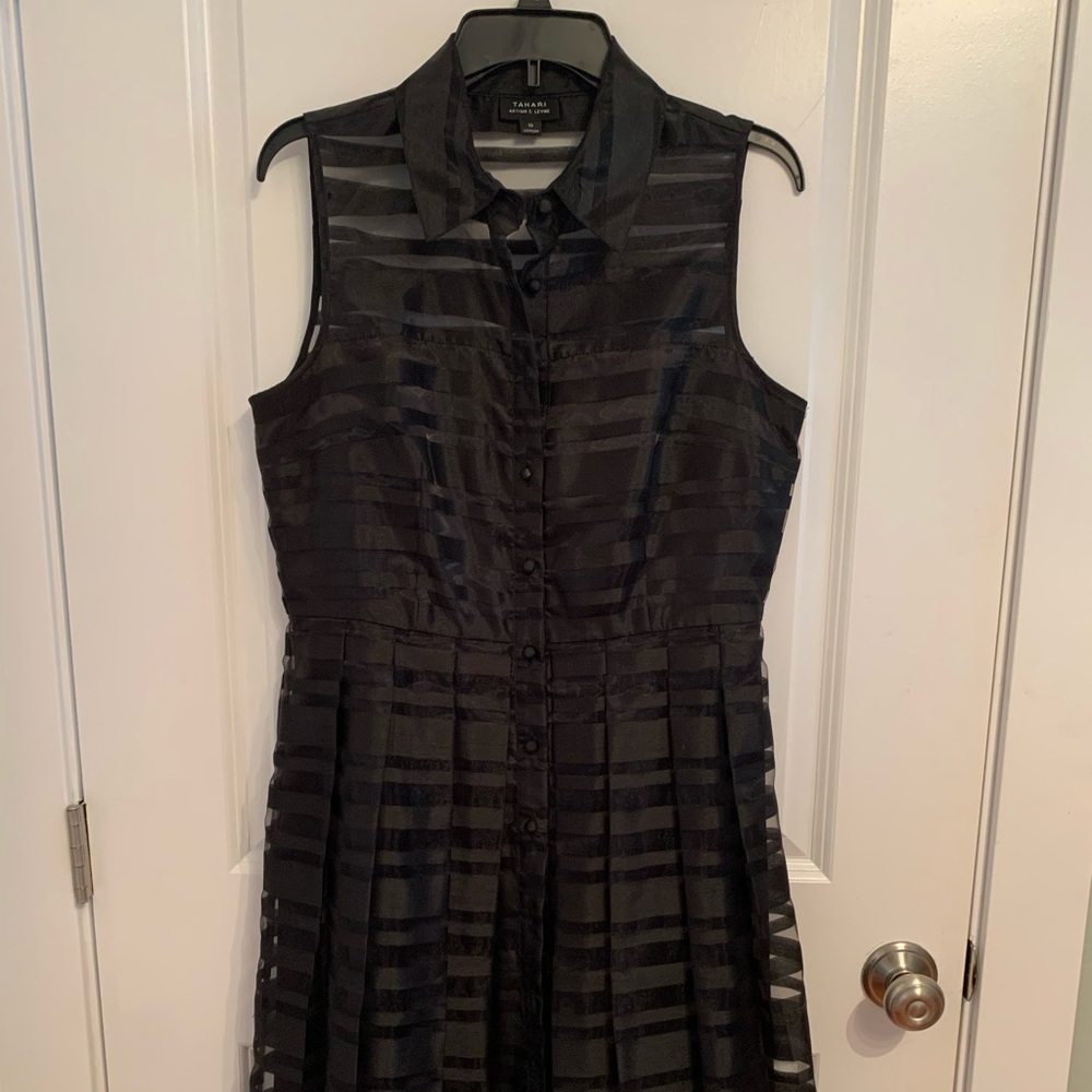 Tahari black cocktail dress. Worn once.